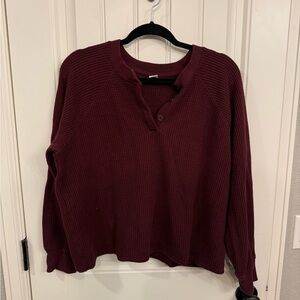 Old Navy Women's Long Sleeve Tee - Burgundy